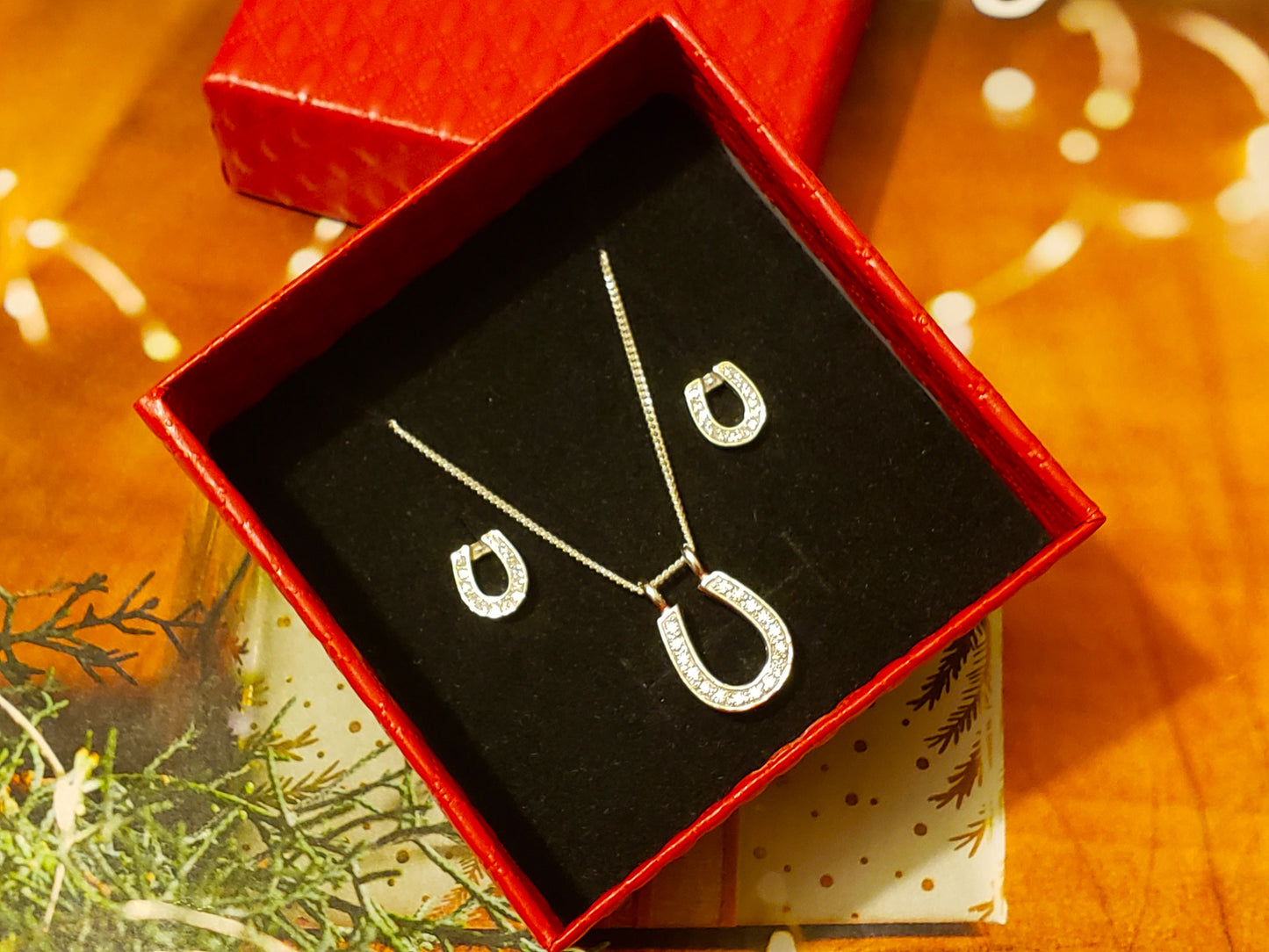 horse shoe jewelry set