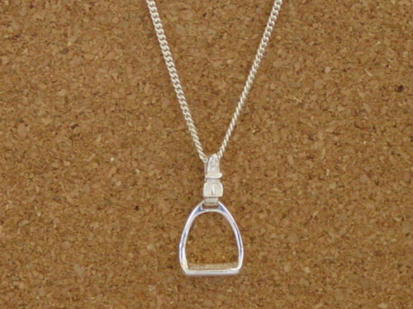 Stirrup Horse Pendant Sterling Silver Equestrian Jewelry #P800