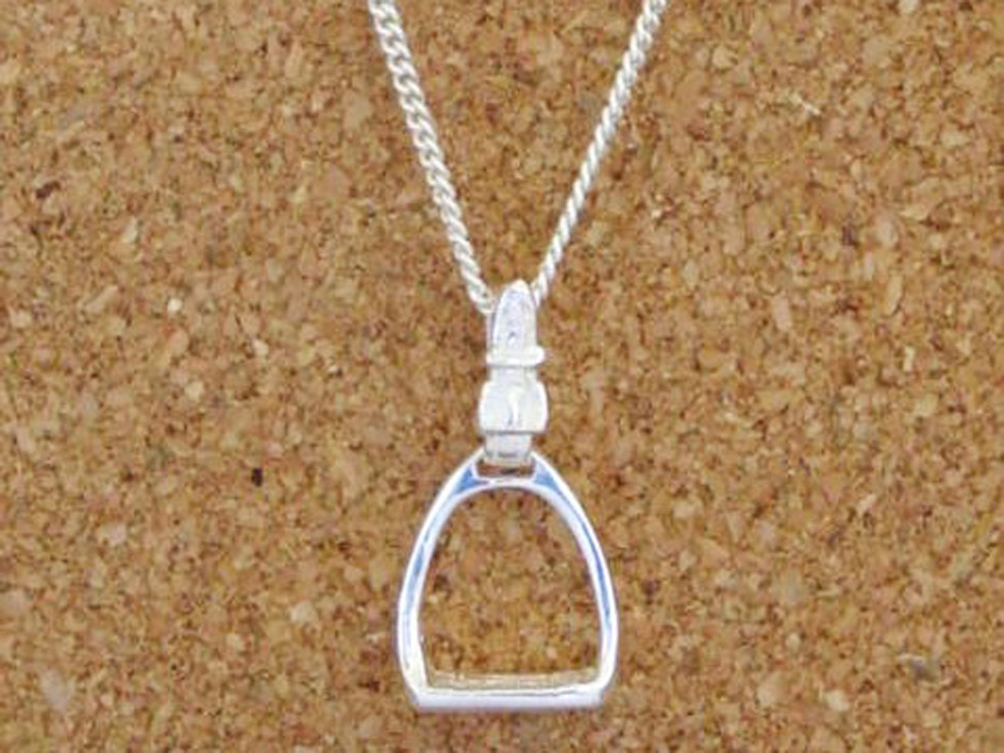 Stirrup Horse Pendant Sterling Silver Equestrian Jewelry #P800
