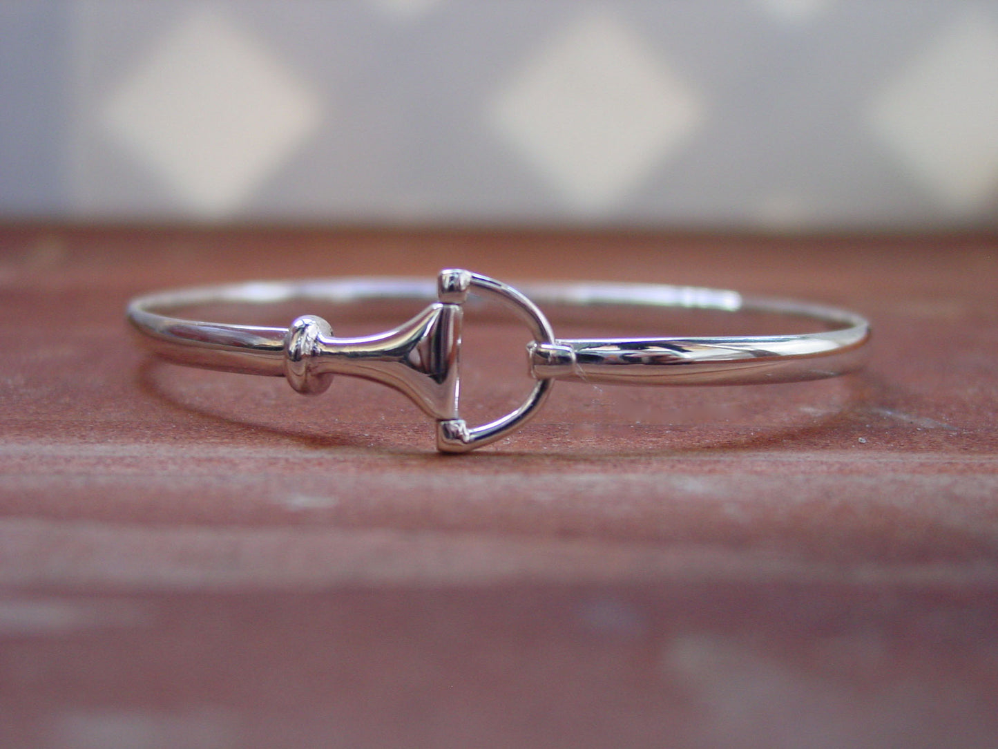 snaffle bit bangle sterling silver