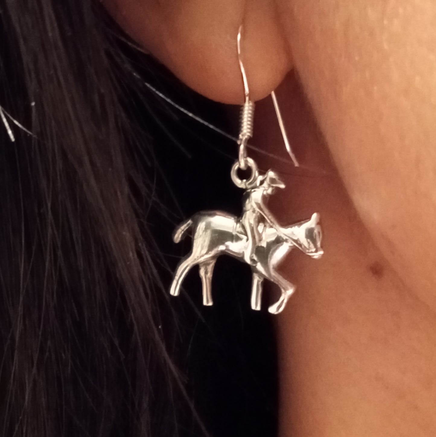 Horse racing earrings