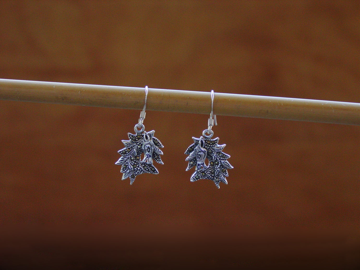 marcasite horse earrings
