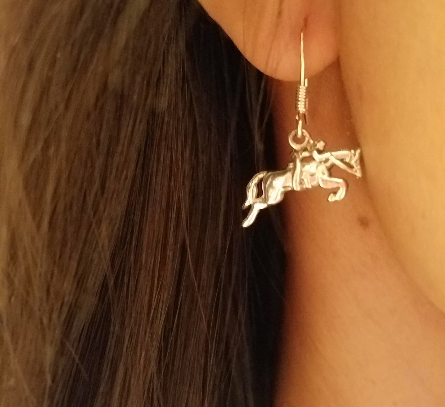 horse jumper earrings