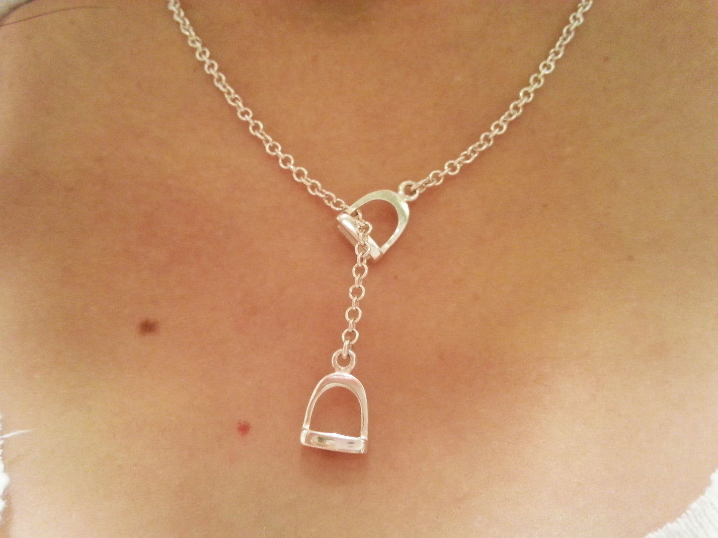 Stirrup Horse Lariat Necklace