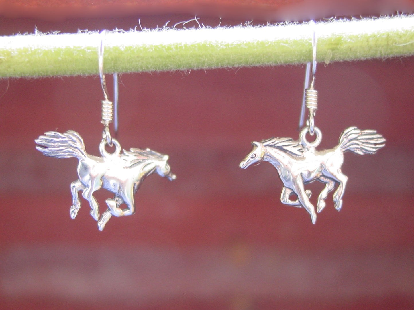mustang horse drop earrings