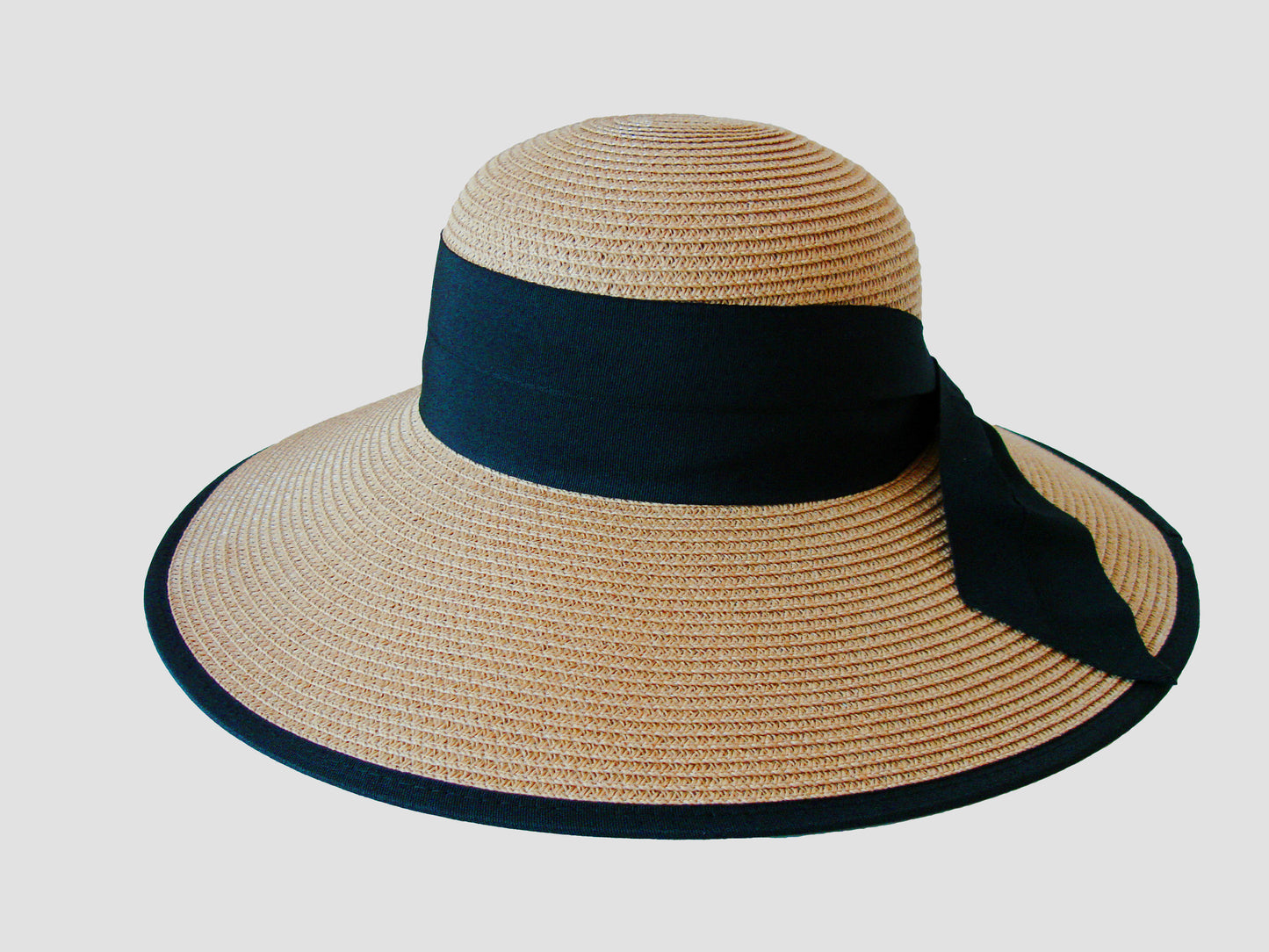 Snaffle Bit Accent Paper Braid Lampshade Hat w/Black Bow & Edge Available 2 Colors #622