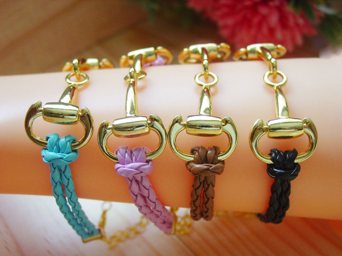 gold bit bracelet