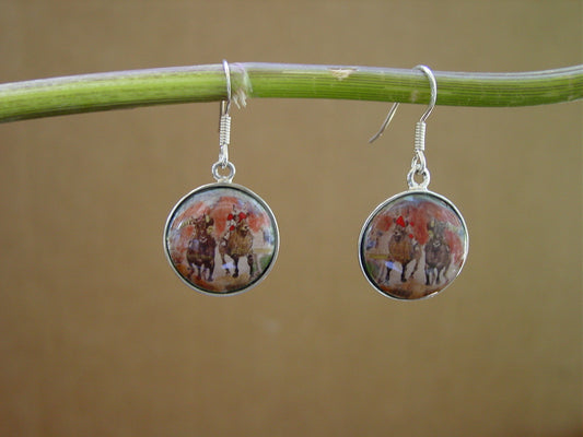 seabiscuit horse earrings
