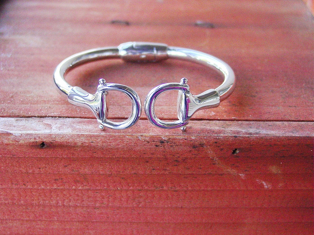 horse bit siver bangle