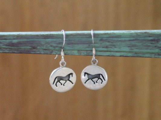silhouette horse earrings