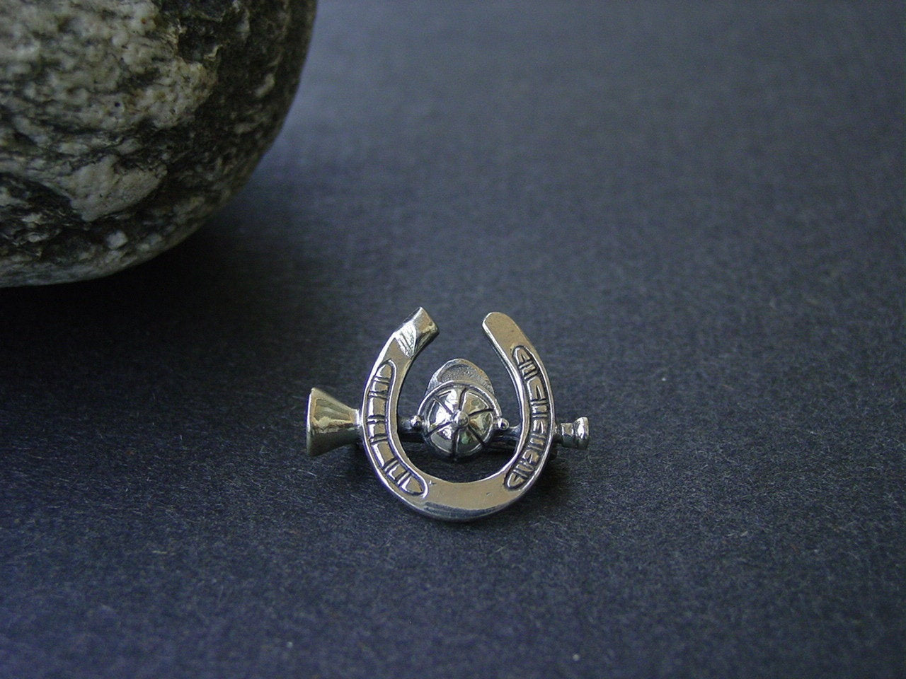 helmet riding brooch