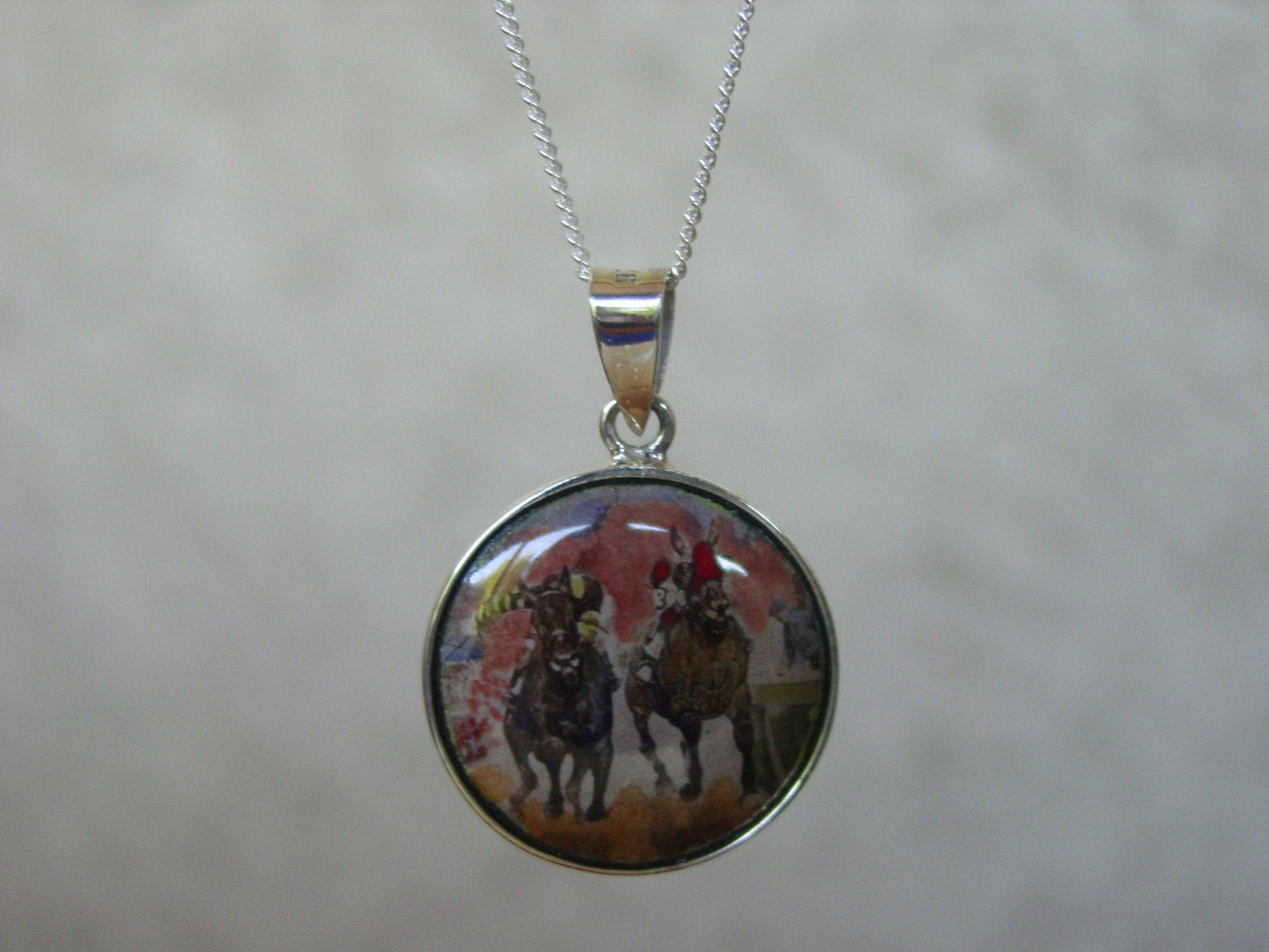 ceabiscuit horse racing silver