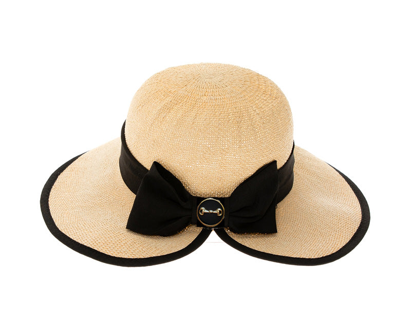 Smaller Brim Sun Hat Lightweight with Black Bow #H1301