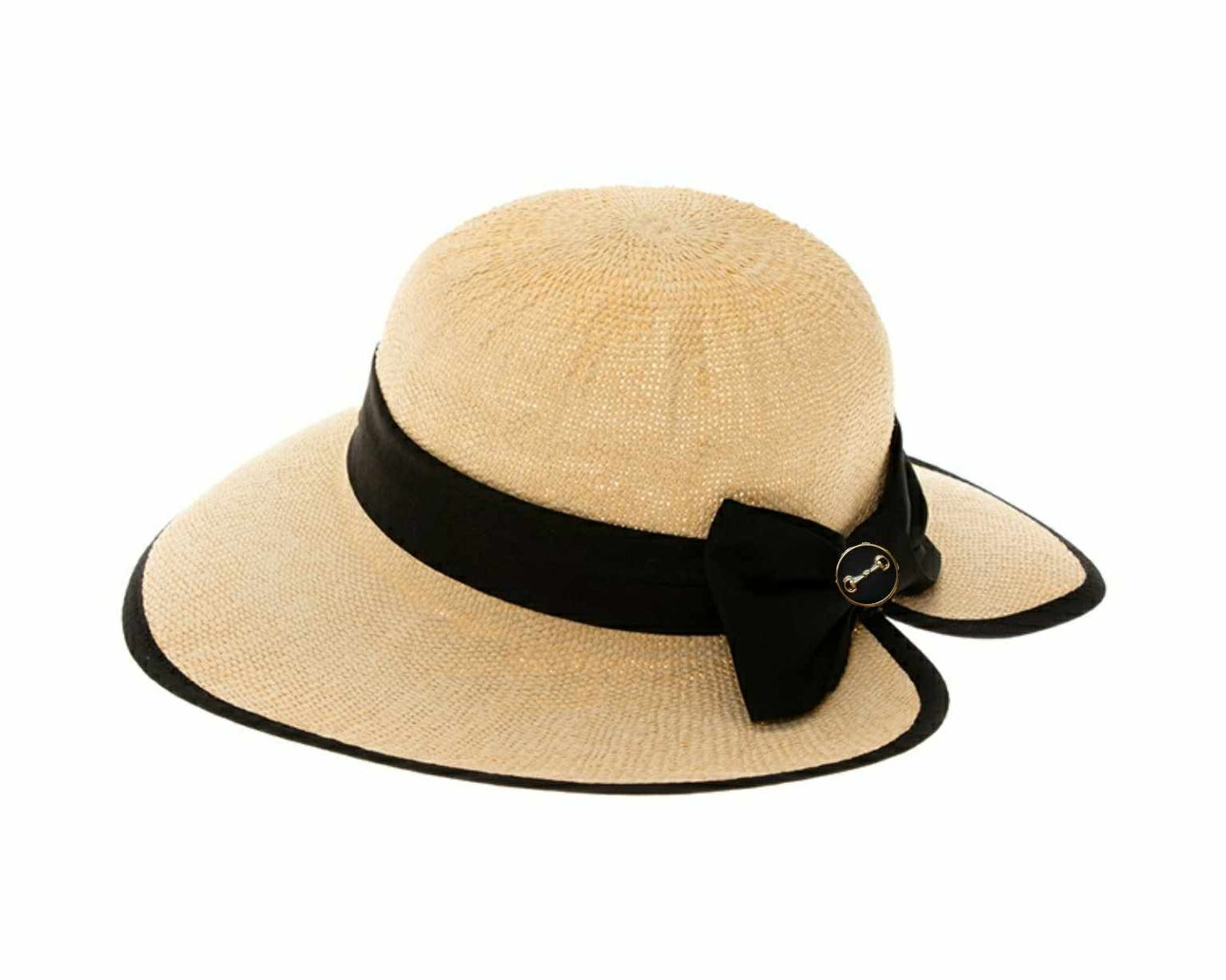 Smaller Brim Sun Hat Lightweight with Black Bow #H1301