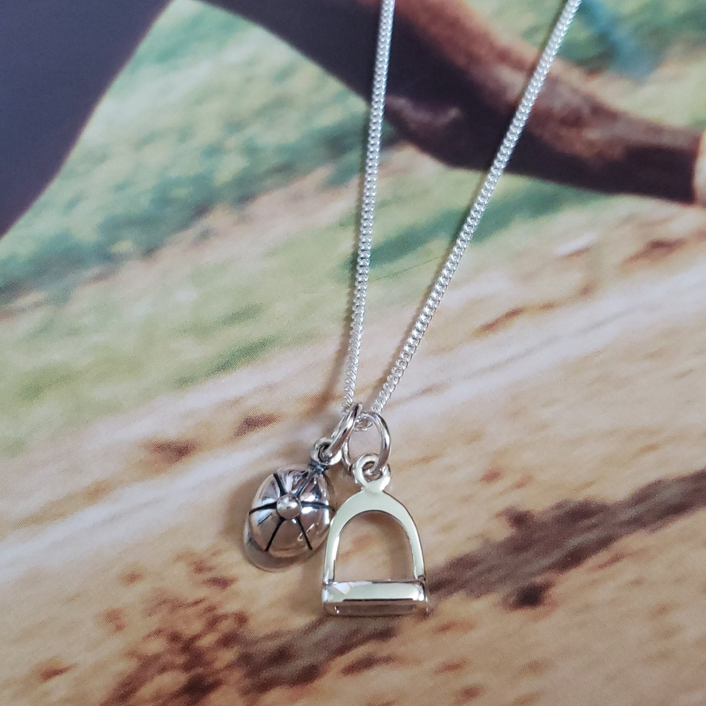 equestrian charm pendant