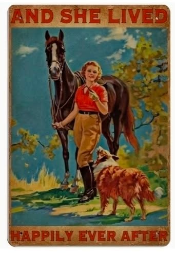 Equestrian Sign And She Lived Happily Ever After #BSE2401
