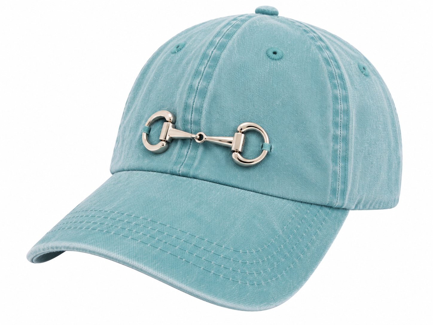 Blue horse bit cap equestrian hat