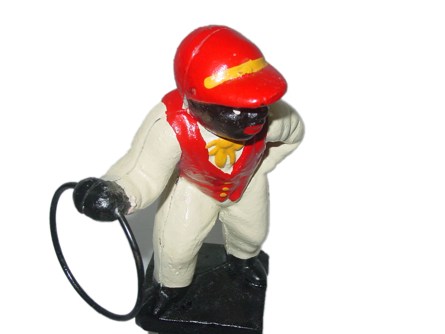 Cast-Iron Jocko Lawn Jockey Hitching Post Figure Statue a9
