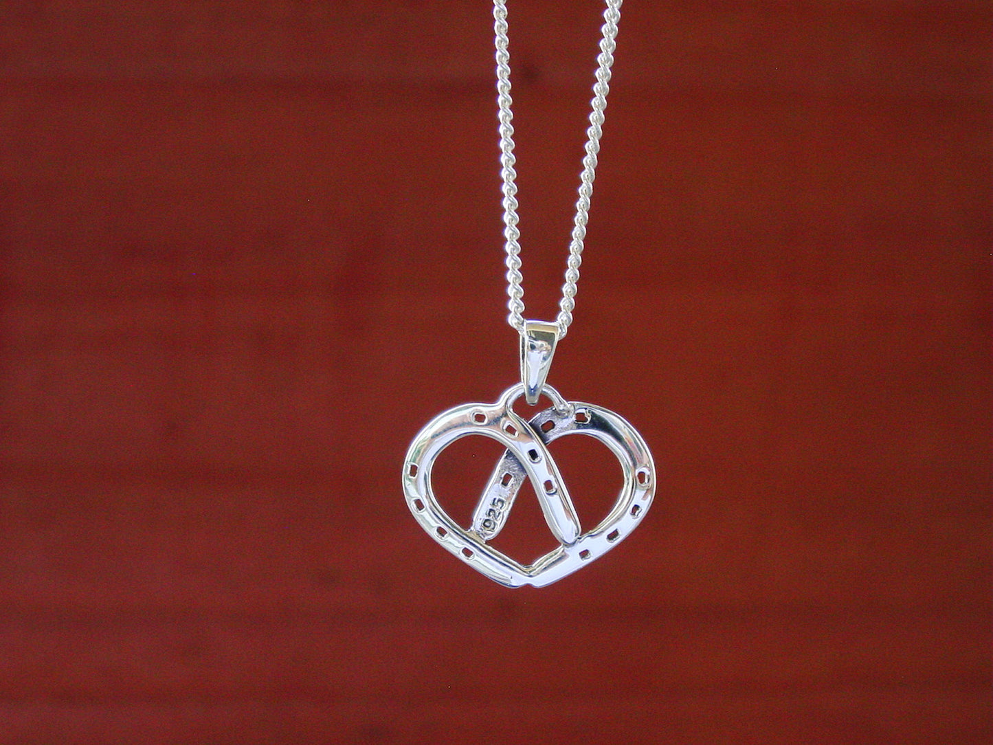 lucky horseshoe heart necklace