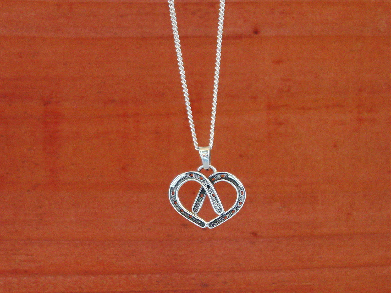 horseshoe heart necklace