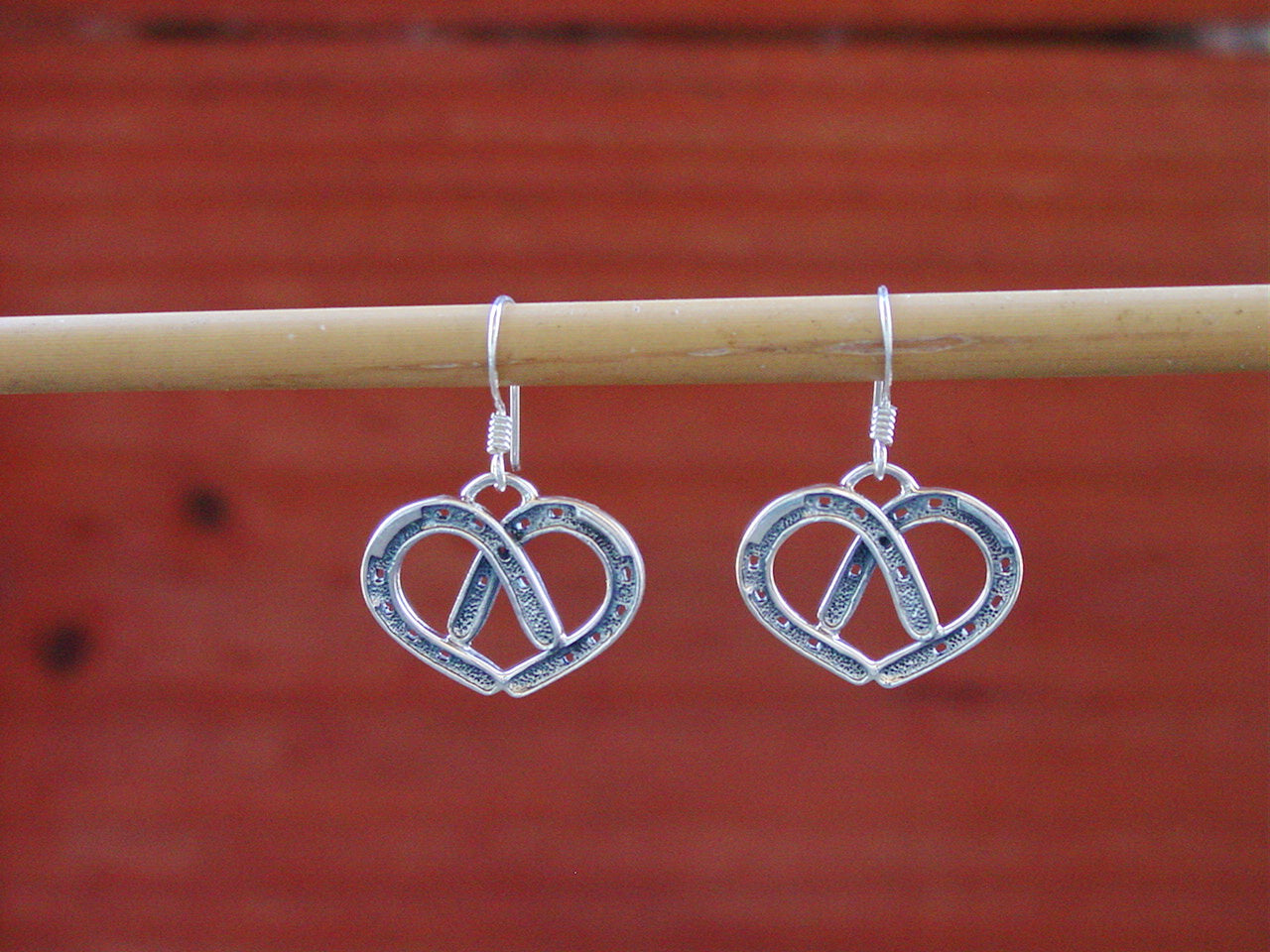 horseshoe heart earrings