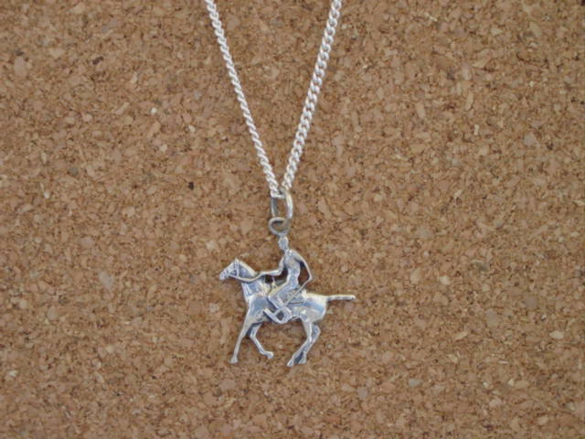 polo horse pendant