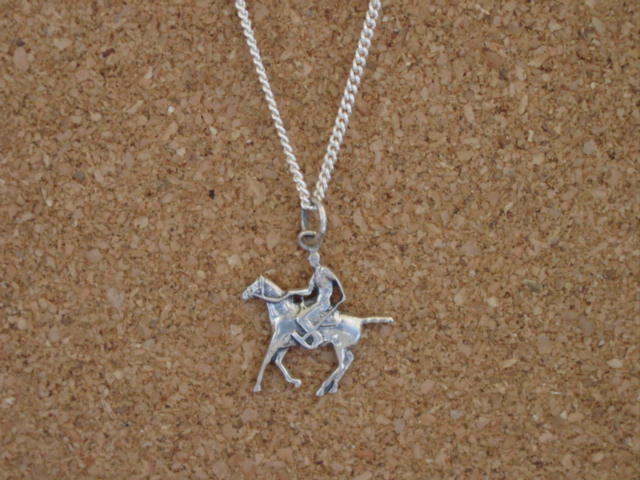 polo horse necklace