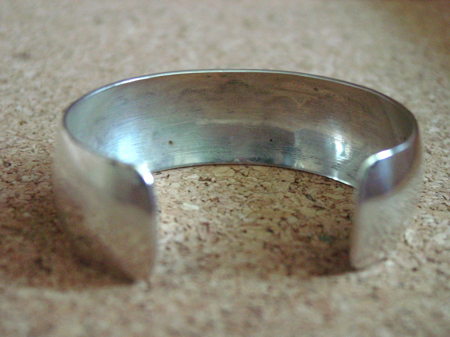 Native American Sterling Silver Navajo Etched Cuff Bracelet by B. Webb