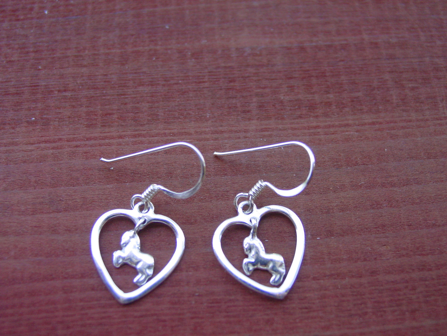 horse heart earrings