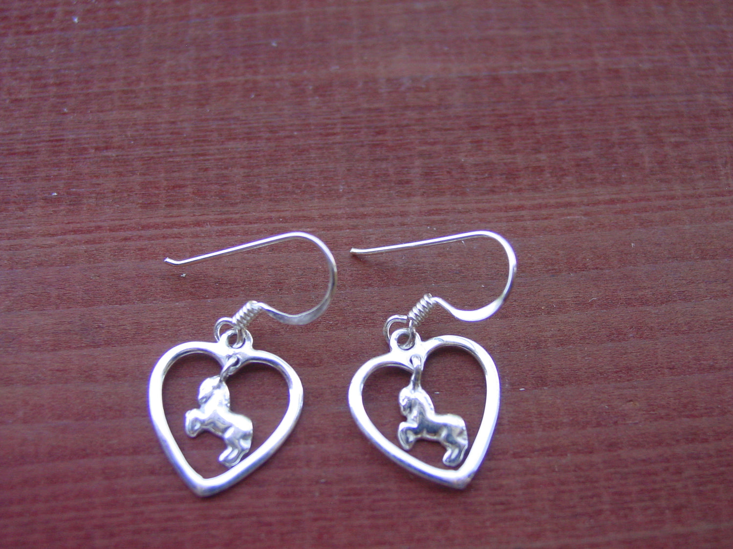 horse heart earrings