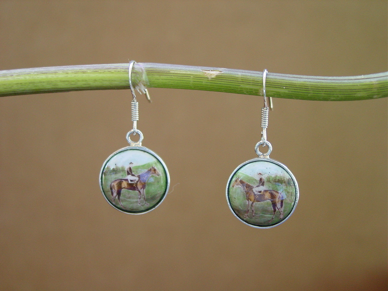 Enamel Horse Earrings