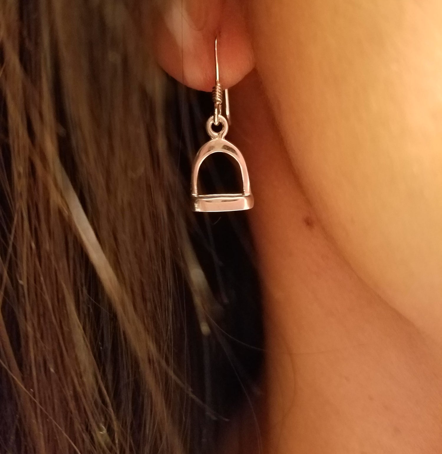 Stirrup horse earrings