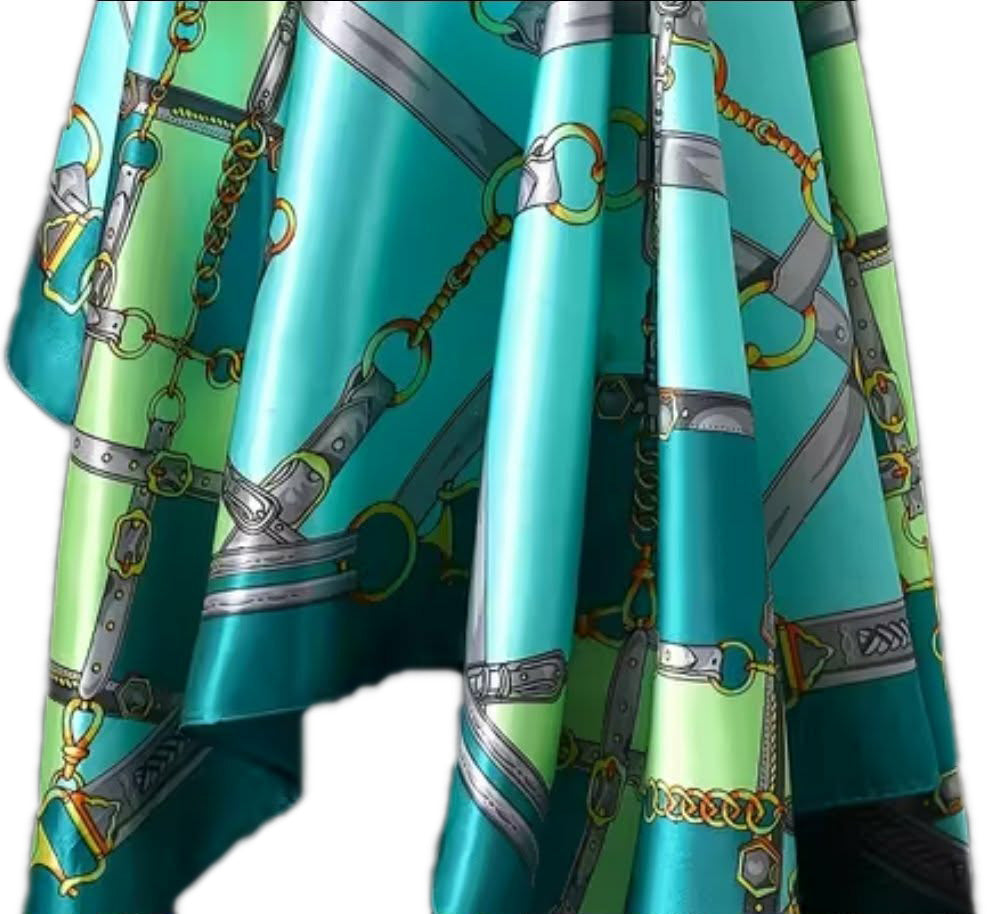 Equestrian Women Blue Scarf