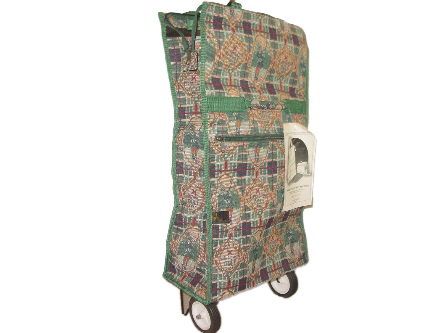 Golf Tapestry Foldable  Shopping Bag with Wheel 1