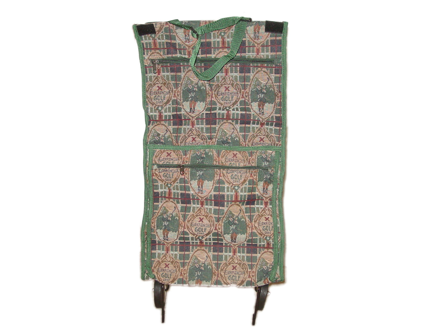 Golf Tapestry Foldable  Shopping Bag with Wheel 3