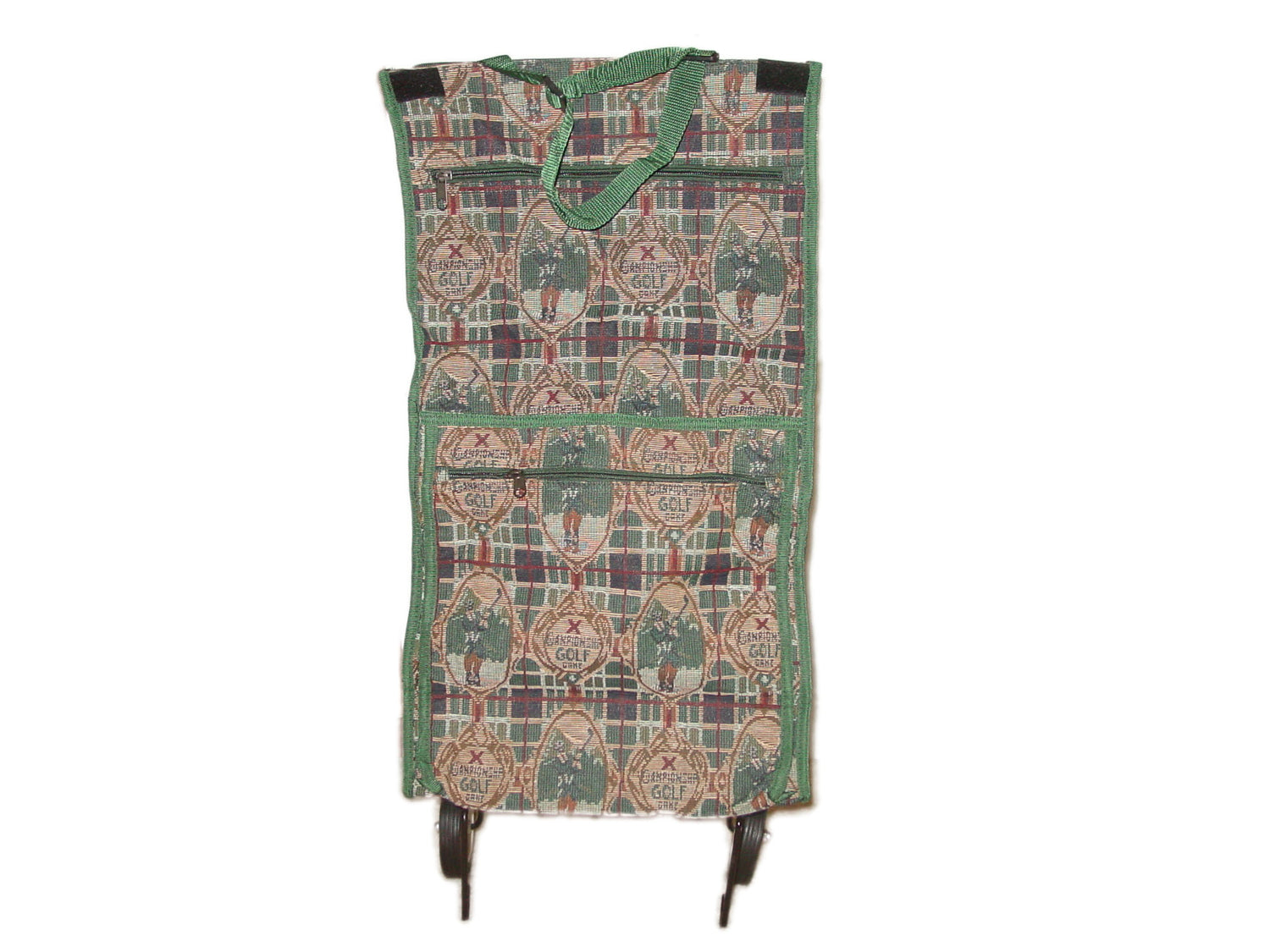 Golf Tapestry Foldable  Shopping Bag with Wheel 3