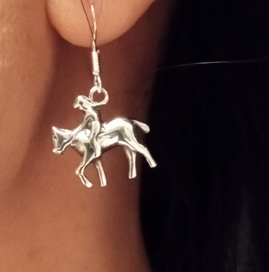 horse racing earrings