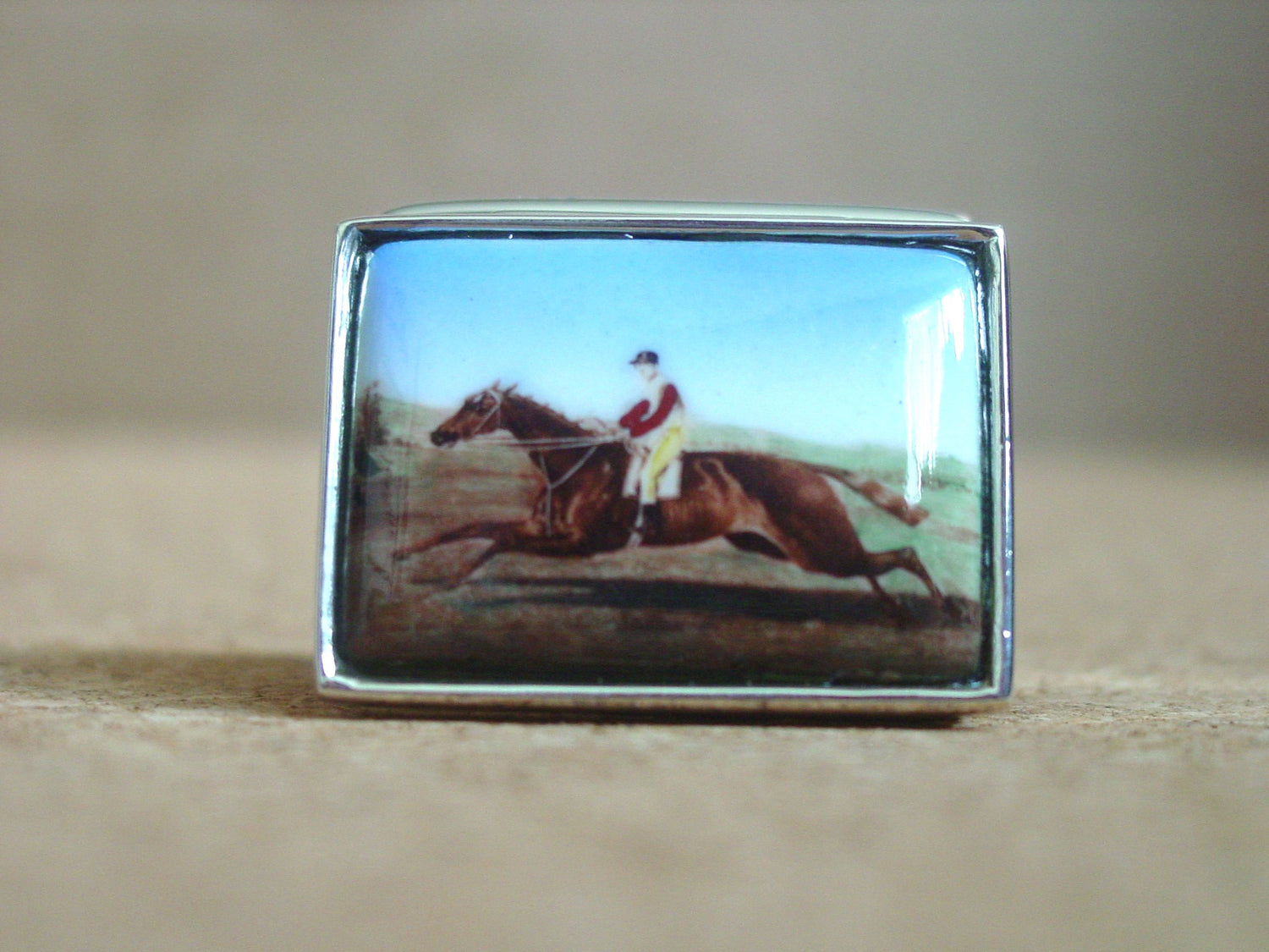 Horse Race and Riding Pill Box