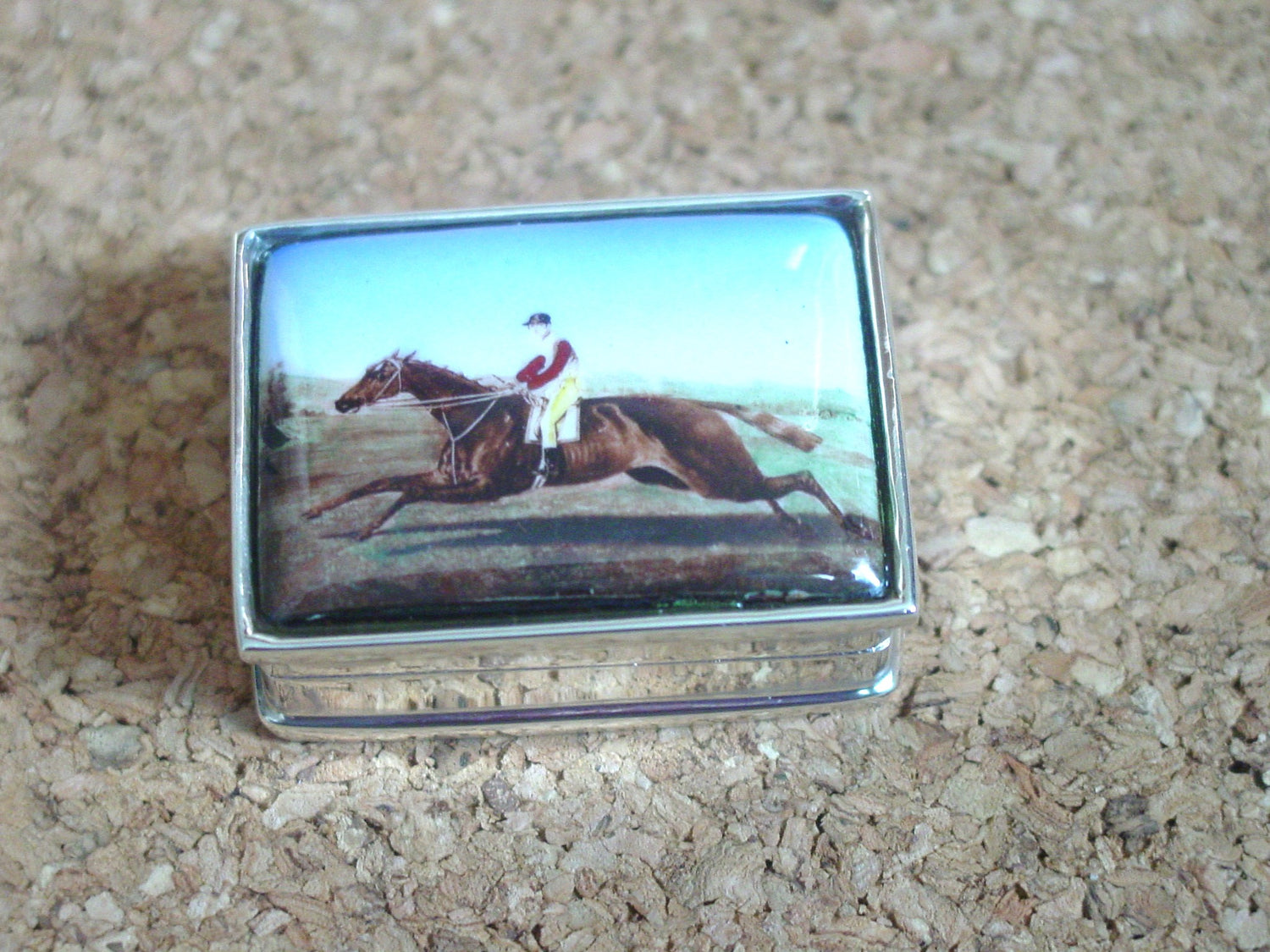 Horse Race and Riding
Sterling Silver Pill Box