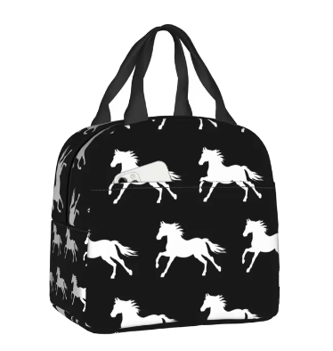 Horse pattern lunch bag