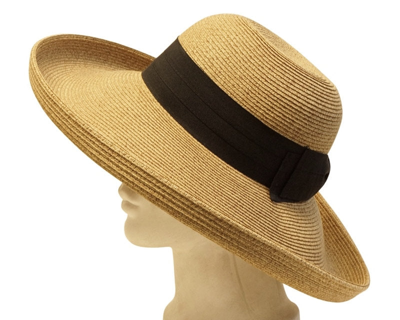 Horse Snaffle Bit Straw Turned Up Brim Large Hat, Equestrian Hat ...