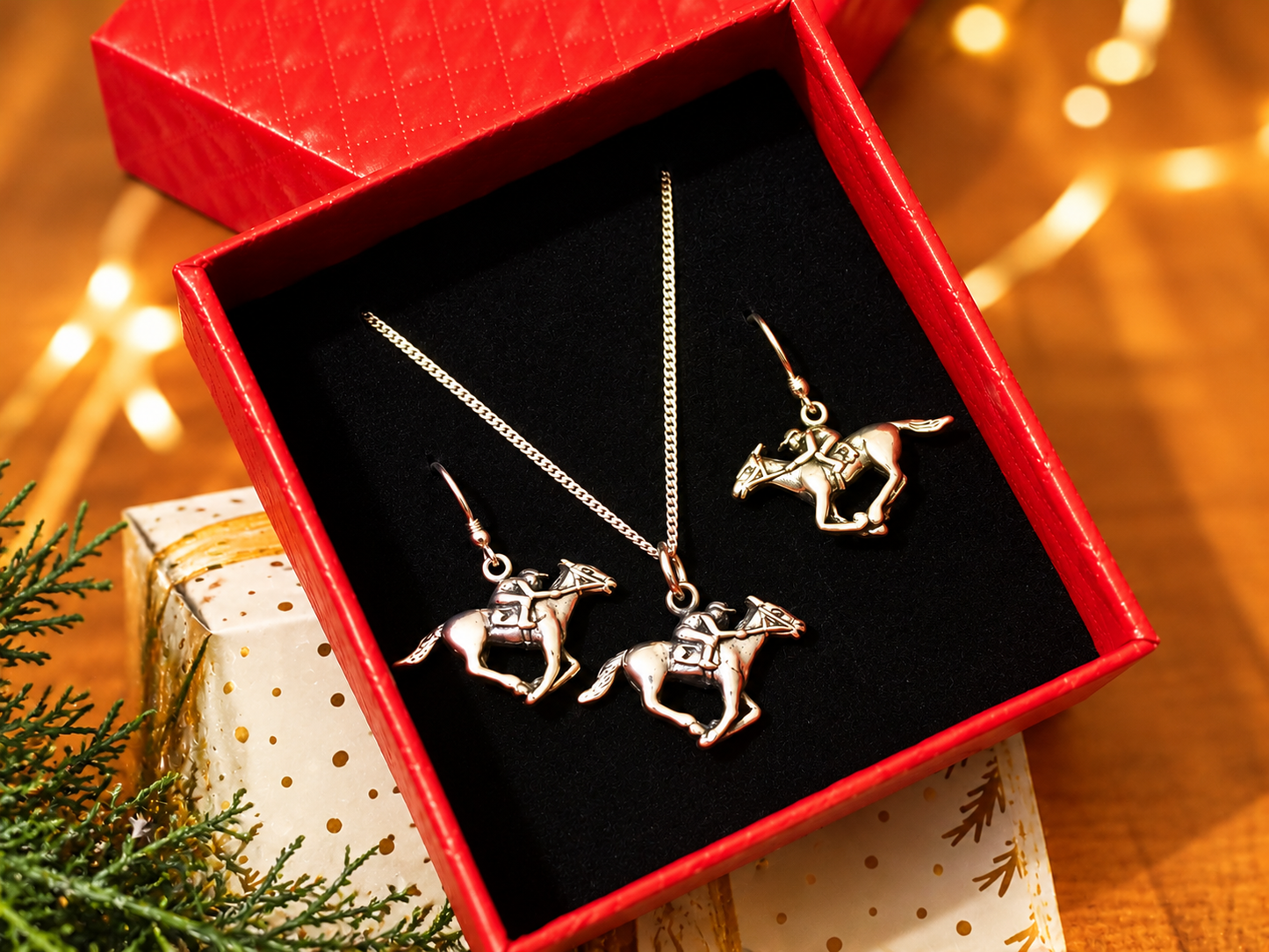 Kentucky derby horse racing jewelry set