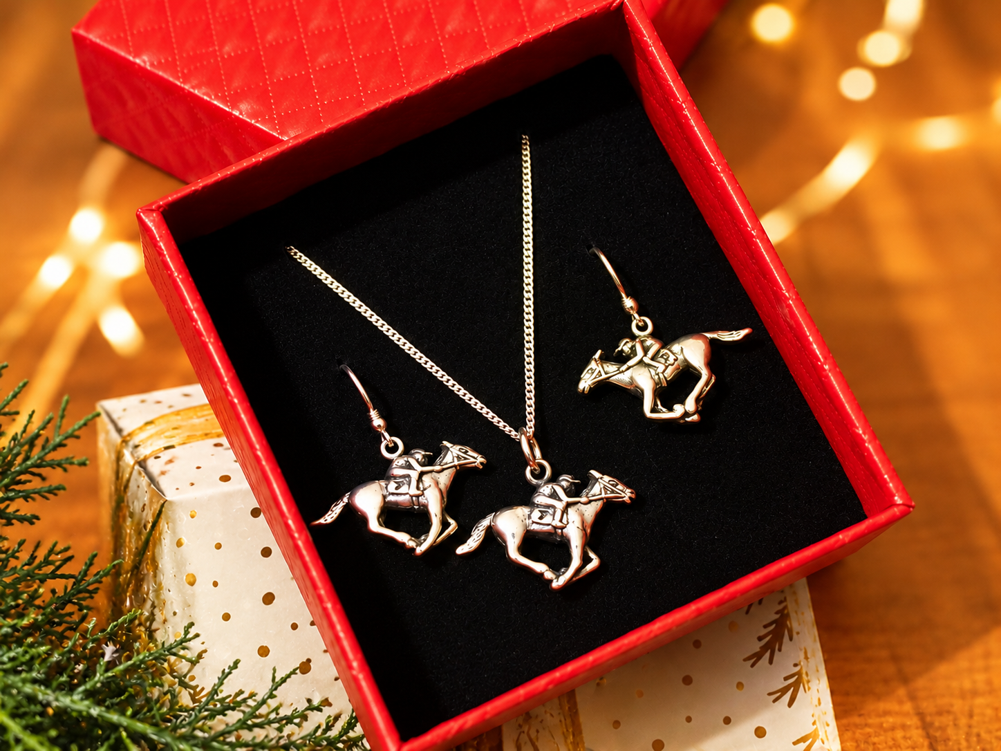 Kentucky derby horse racing jewelry set