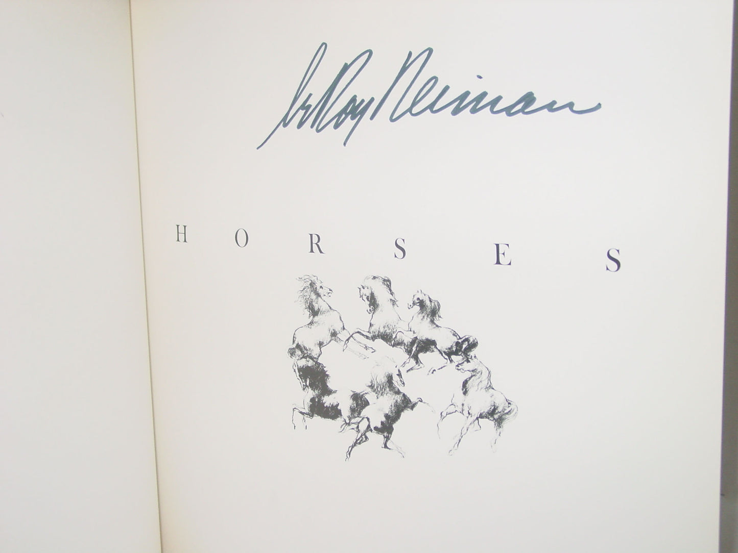  LeRoy Neiman Horse Abrams  Book Sign