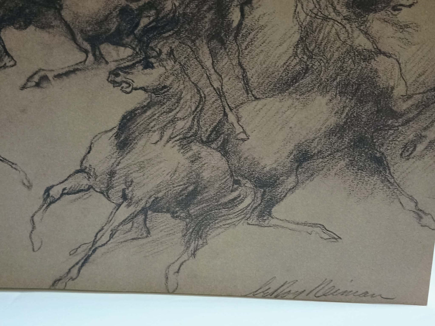  LeRoy Neiman Horse Abrams sign