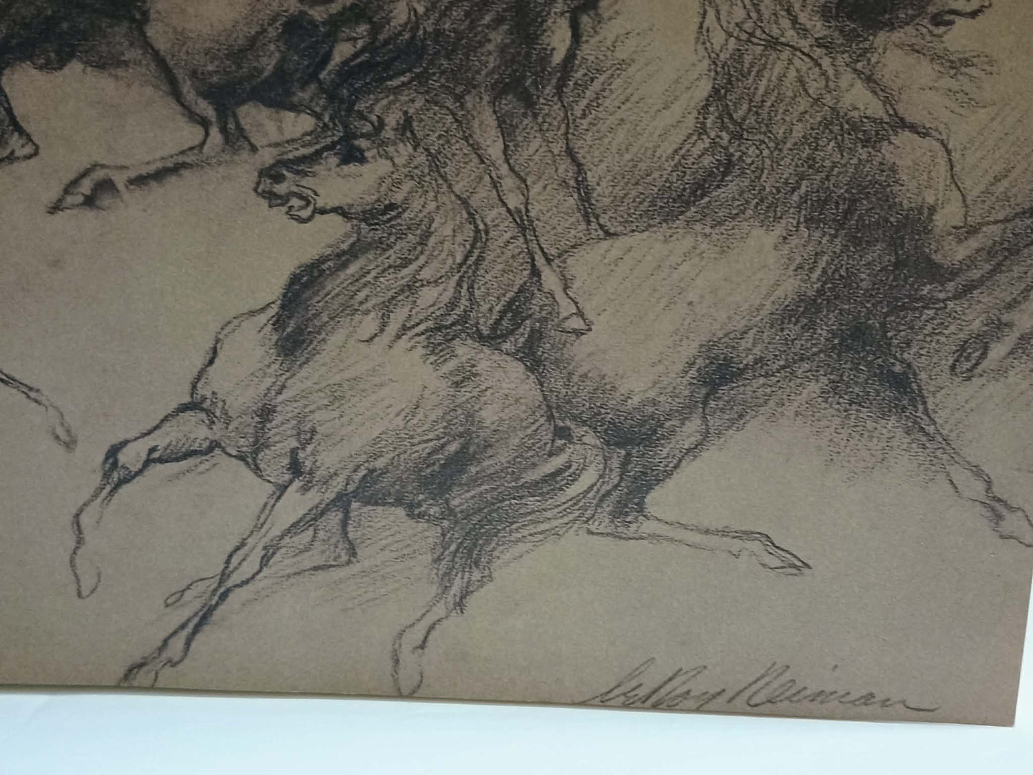  LeRoy Neiman Horse Abrams sign