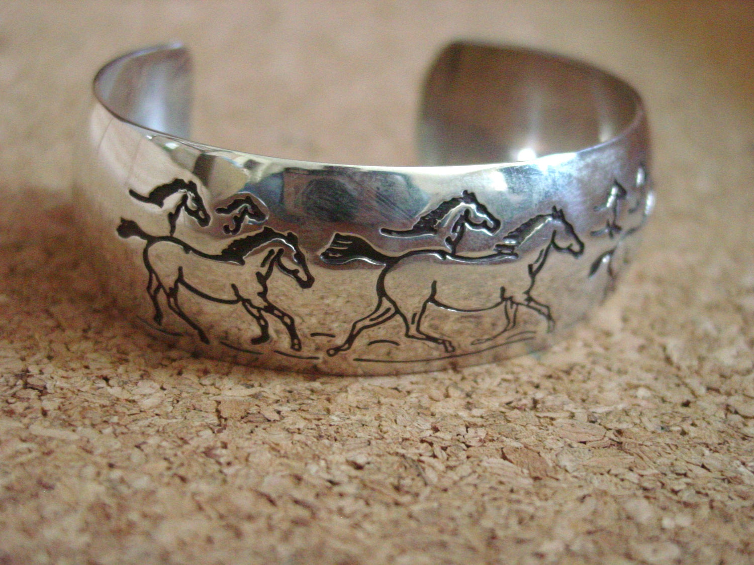 Native American Navajo Cuff Bracelet by B. Webb