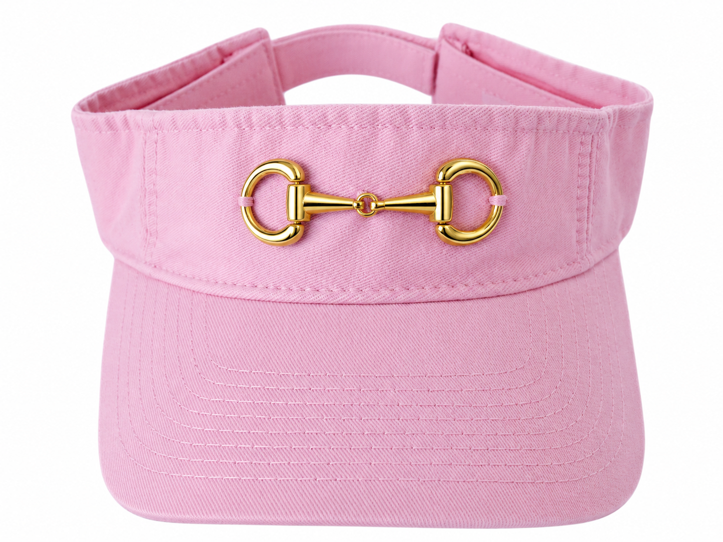 Pink_Gold Horsebit_Visor_Hat