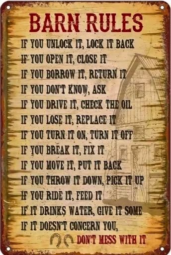 The Barn Rules