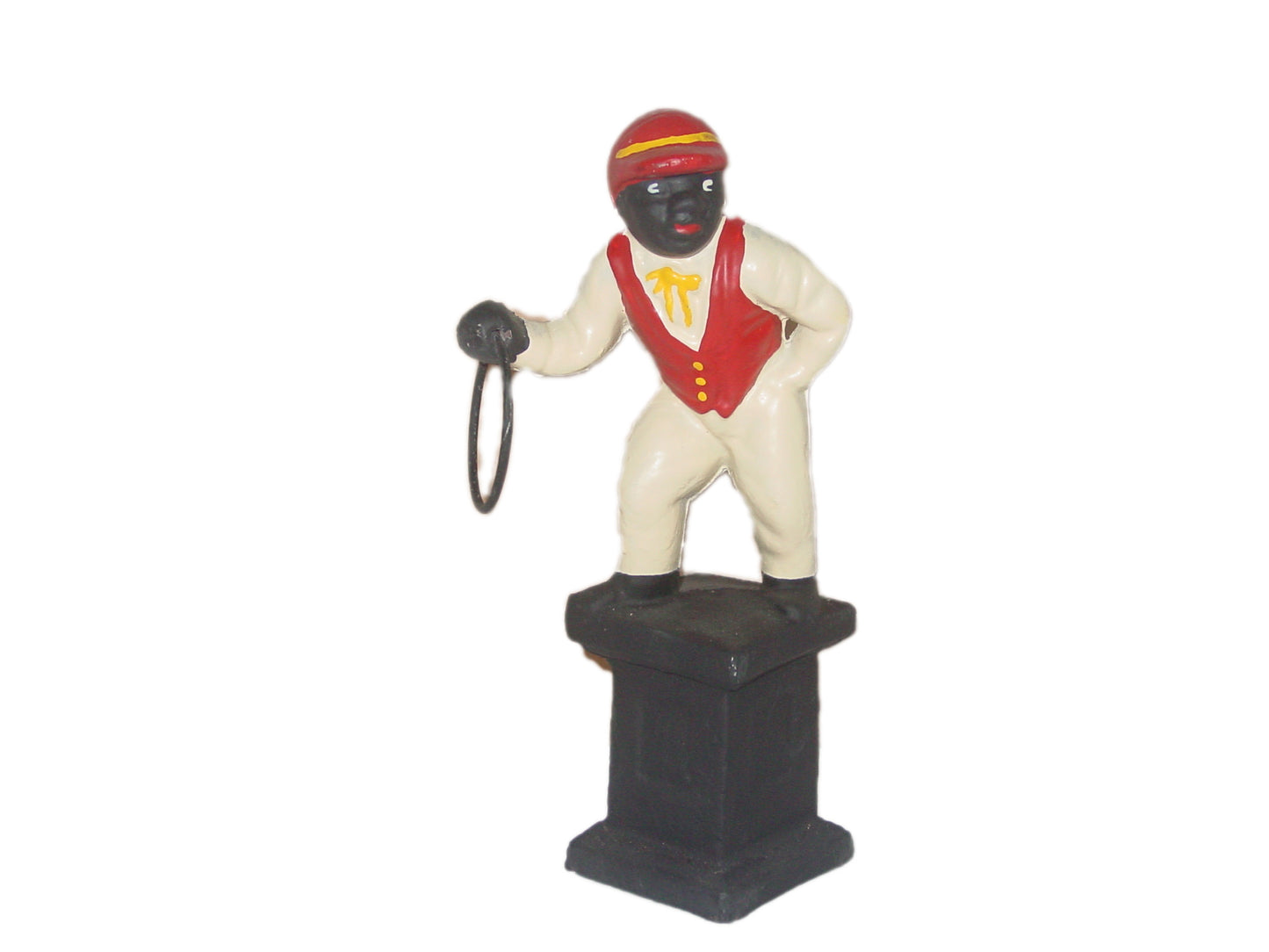 Vintage Cast-Iron “Jocko” Lawn Jockey Hitching Post Figure Statue